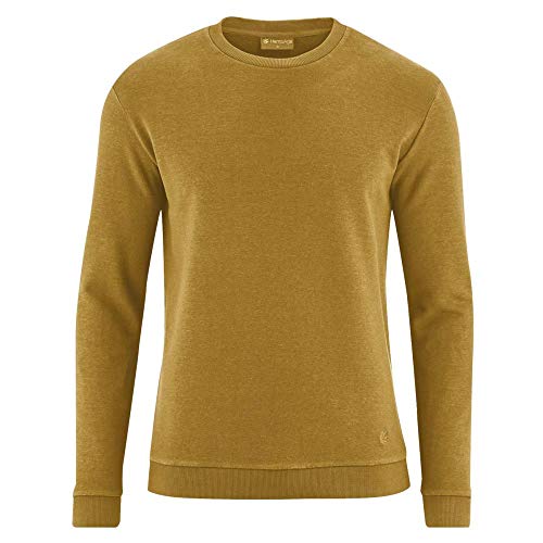 HempAge Damen/Herren Sweatshirt Hanf/Bio-Baumwolle, Peanut, Gr. S von HempAge