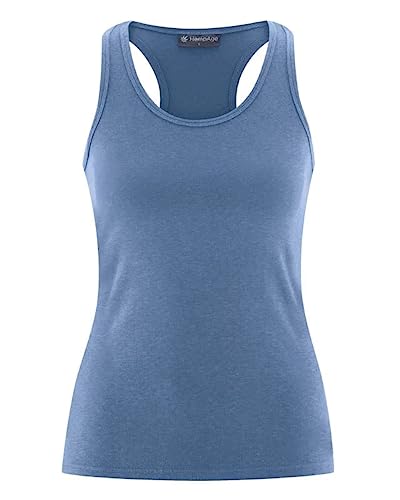 HempAge Damen Bio-Yoga-Tanktop, Blueberry, Gr. M von HempAge