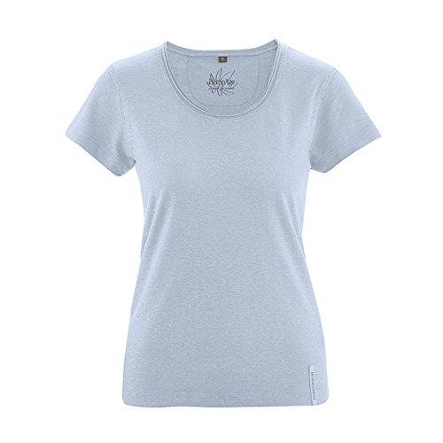 HempAge Damen Hanf T-Shirt, Farbe: clearsky, Gr.: M von HempAge