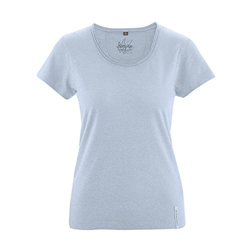 HempAge Damen Hanf T-Shirt, Farbe: clearsky, Gr.: S von HempAge