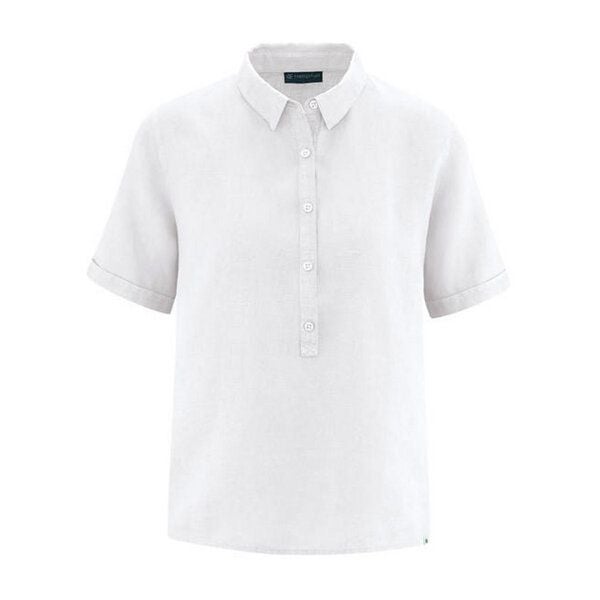HempAge Damen Kurzarm-Bluse aus reinem Hanf von HempAge