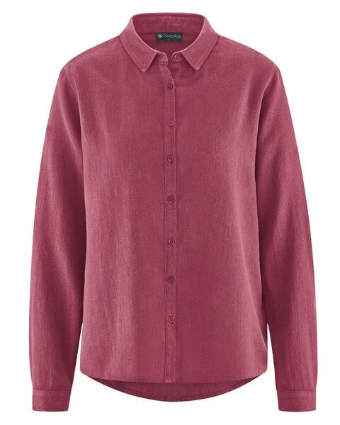 HempAge Damen Langarm-Bluse Hanf/Bio-Baumwolle von HempAge