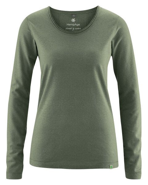 HempAge Damen Langarm-Shirt Lene Hanf/Bio-Baumwolle von HempAge