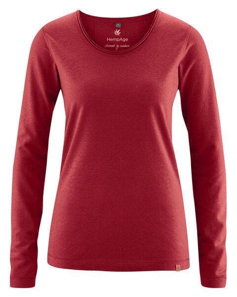 HempAge Damen Langarm-Shirt Lene Hanf/Bio-Baumwolle von HempAge