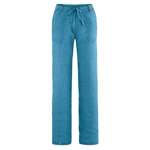 HempAge Damen Sommerhose aus reinem Hanf, Atlantic, Gr. L von HempAge