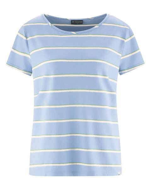 HempAge Damen Streifen T-Shirt Hanf/Biobaumwolle von HempAge