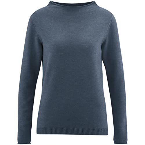 HempAge Damen Strickpullover aus Wolle/Bio-Baumwolle/Hanf, Wintersky, L von HempAge