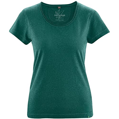 HempAge Damen T-Shirt Hanf/Bio-Baumwolle Spruce S von HempAge