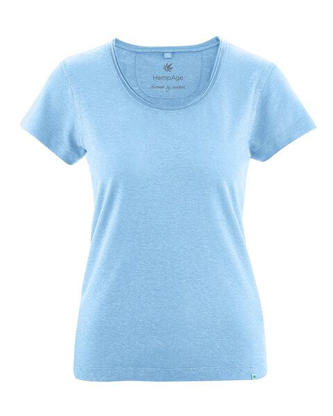 HempAge Damen T-Shirt mit Rollsaum Hanf/Bio-Baumwolle von HempAge