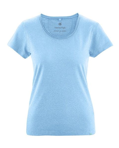 HempAge Damen T-Shirt mit Rollsaum Hanf/Bio-Baumwolle von HempAge