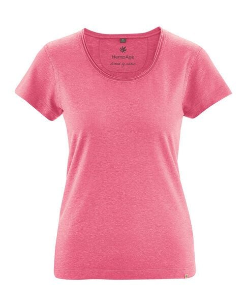 HempAge Damen T-Shirt mit Rollsaum Hanf/Bio-Baumwolle von HempAge