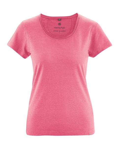 HempAge Damen T-Shirt mit Rollsaum Hanf/Bio-Baumwolle von HempAge