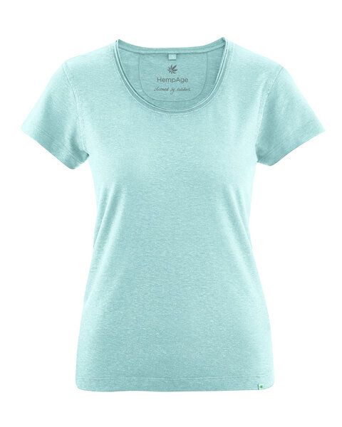 HempAge Damen T-Shirt mit Rollsaum Hanf/Bio-Baumwolle von HempAge