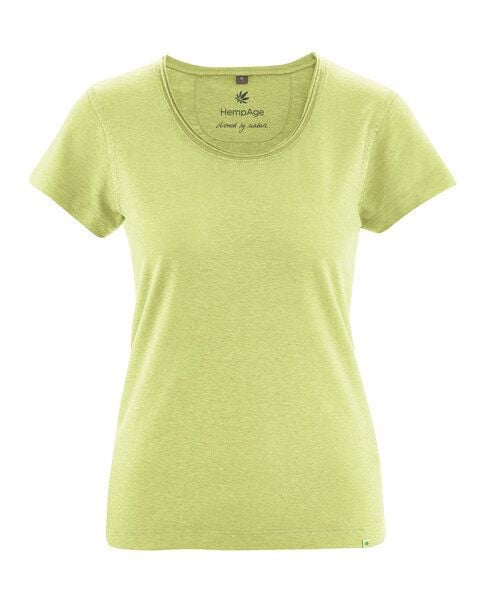HempAge Damen T-Shirt mit Rollsaum Hanf/Bio-Baumwolle von HempAge