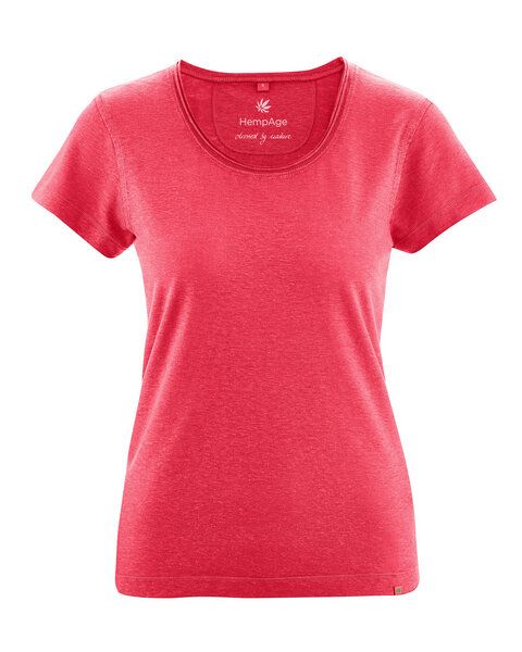 HempAge Damen T-Shirt mit Rollsaum Hanf/Bio-Baumwolle von HempAge