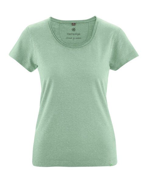 HempAge Damen T-Shirt mit Rollsaum Hanf/Bio-Baumwolle von HempAge