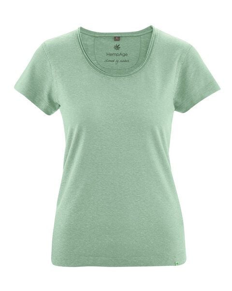 HempAge Damen T-Shirt mit Rollsaum Hanf/Bio-Baumwolle von HempAge