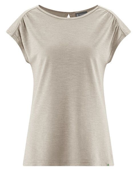 HempAge Damen T-Shirt mit rückseitigem Cut Out Hanf/Biobaumwolle von HempAge