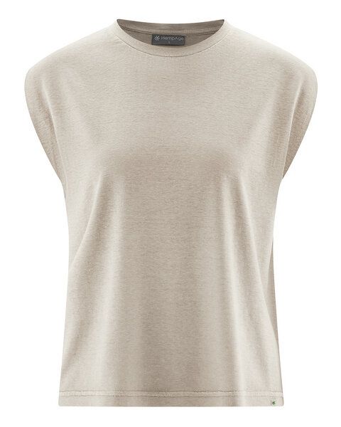 HempAge Damen ärmelloses T-Shirt Hanf/Biobaumwolle von HempAge