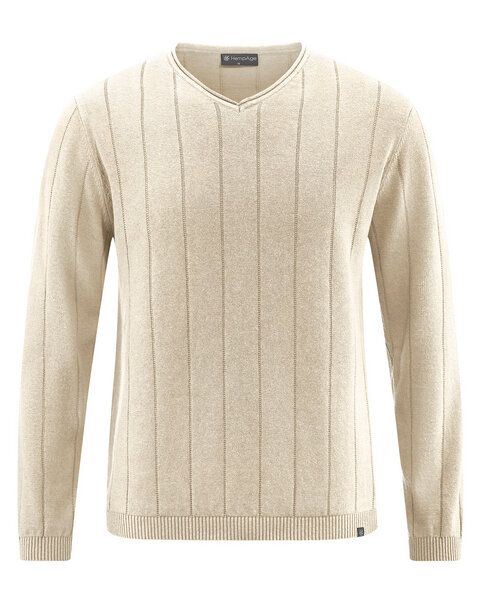 HempAge Gestreifter Strickpullover Hanf/Biobaumwolle Normal Fit von HempAge