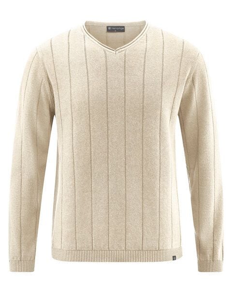 HempAge Gestreifter Strickpullover Hanf/Biobaumwolle Normal Fit von HempAge