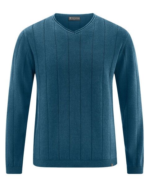 HempAge Gestreifter Strickpullover Hanf/Biobaumwolle Normal Fit von HempAge