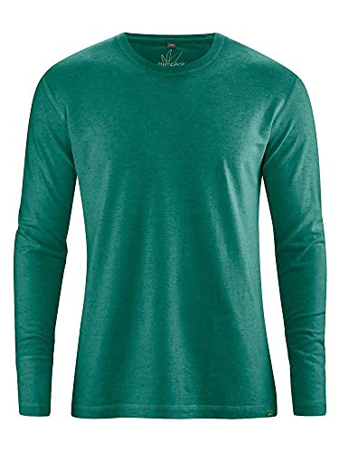 HempAge Herren Langarmshirt Bio-Baumwolle/Hanf, Jungle, Gr. M von HempAge