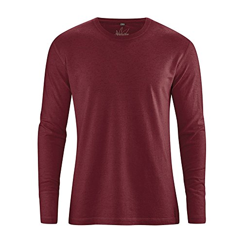 HempAge Herren Langarmshirt Bio-Baumwolle/Hanf Chestnut XXL von HempAge