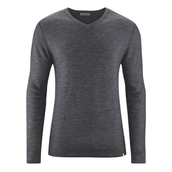 HempAge Herren Strick Pullover V-Kragen Hanf/Wolle/Bio-Baumwolle von HempAge