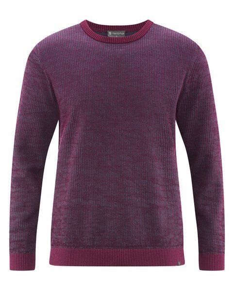 HempAge Herren Strickpullover Rundhalsausschnitt Hanf/Biobaumwolle Normal Fit von HempAge
