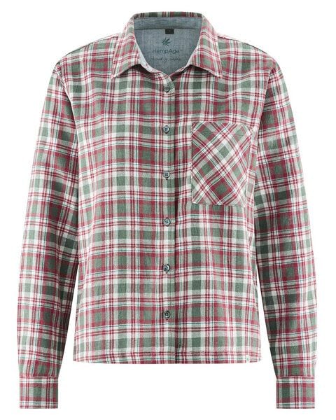 HempAge Karierte Bluse Hanf/Biobaumwolle von HempAge