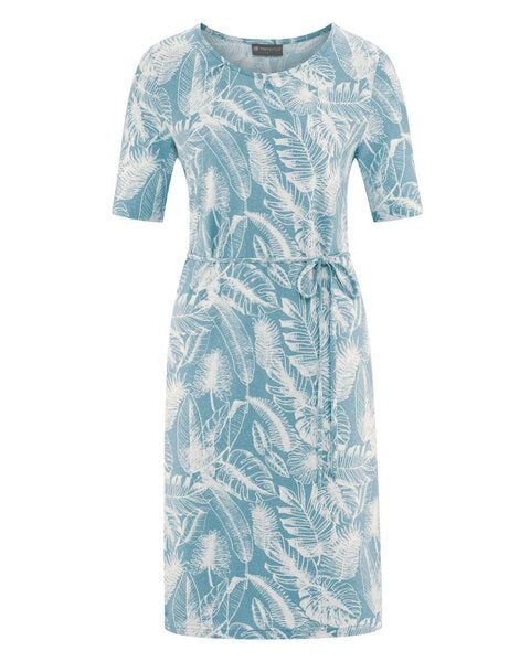 HempAge Knielanges Kleid mit Druck Hanf/Biobaumwolle von HempAge