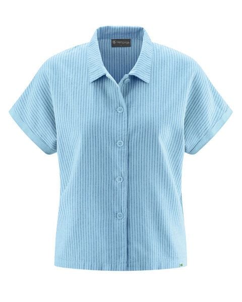 HempAge Kurzarm-Bluse Hanf/Biobaumwolle von HempAge
