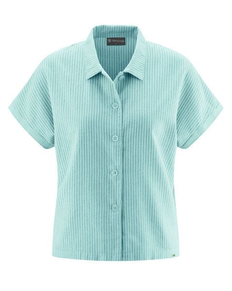 HempAge Kurzarm-Bluse Hanf/Biobaumwolle von HempAge