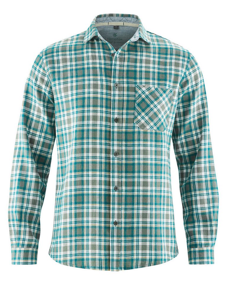 HempAge Langarmhemd DH029 Kariertes Hemd von HempAge