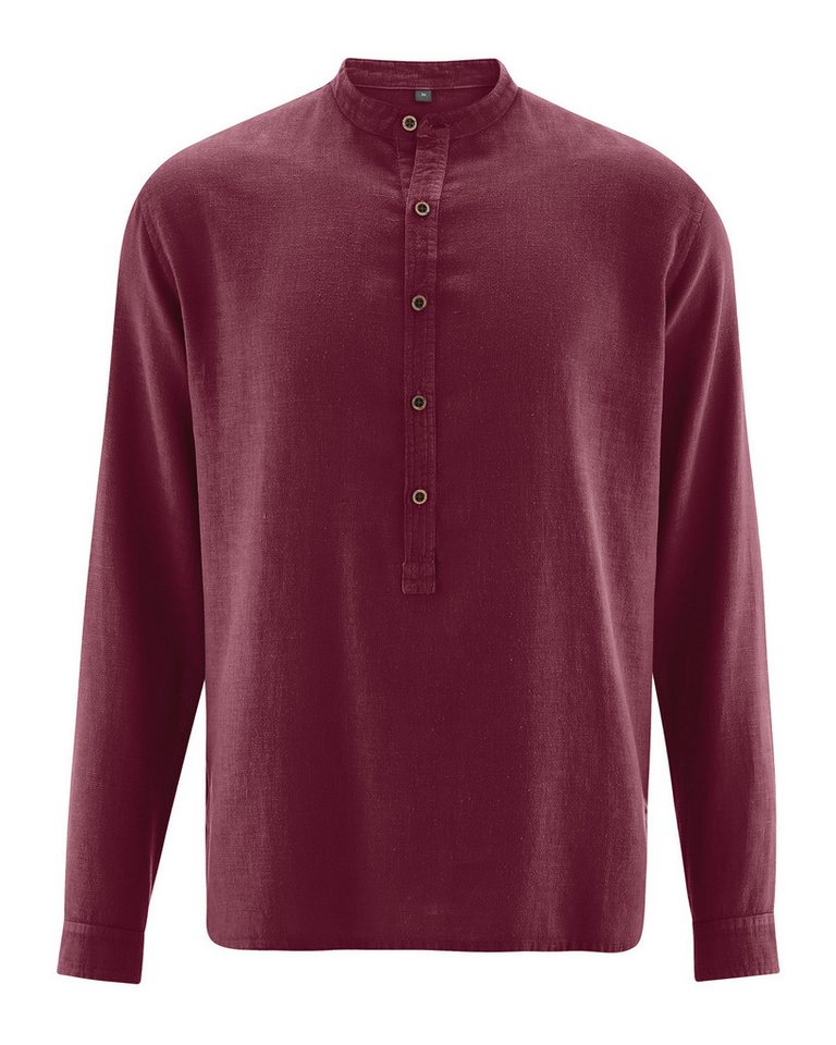 HempAge Langarmhemd DH045 Stehkragen Schlupfhemd von HempAge