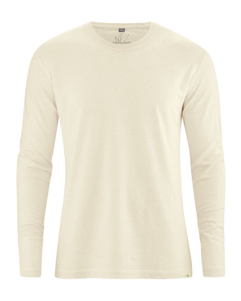 HempAge Langarmshirt Basic Langarmshirt Herren Hanf/Biobaumwolle Normal Fit von HempAge