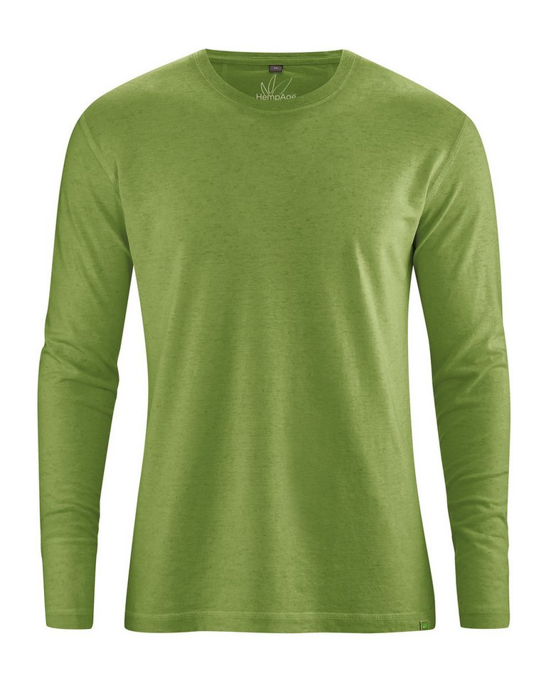 HempAge Langarmshirt Basic Langarmshirt Herren Hanf/Biobaumwolle Normal Fit von HempAge