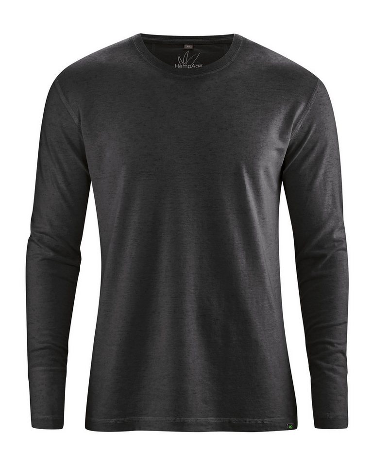 HempAge Langarmshirt Basic Langarmshirt Herren Hanf/Biobaumwolle Normal Fit von HempAge