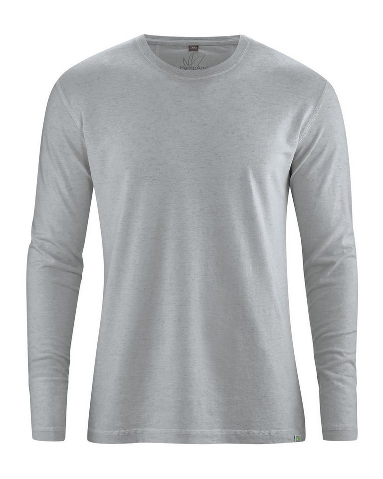 HempAge Langarmshirt Basic Langarmshirt Herren Hanf/Biobaumwolle Normal Fit von HempAge
