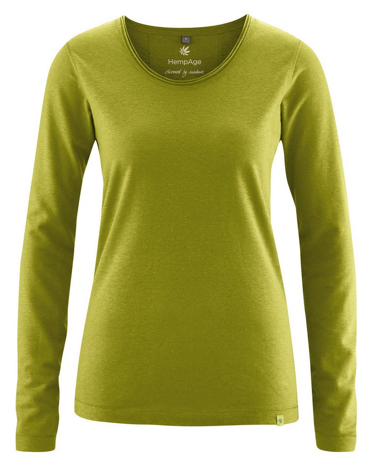 HempAge Langarmshirt Luftiges Langarmshirt Damen Hanf/Biobaumwolle Normal Fit von HempAge