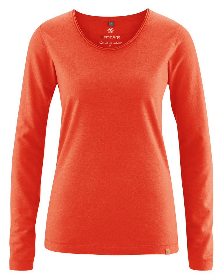 HempAge Langarmshirt Luftiges Langarmshirt Damen Hanf/Biobaumwolle Normal Fit von HempAge