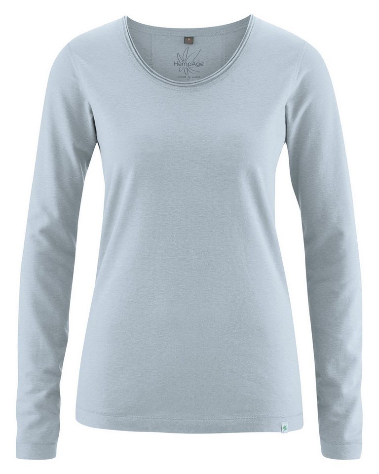 HempAge Langarmshirt Luftiges Langarmshirt Damen Hanf/Biobaumwolle Normal Fit von HempAge