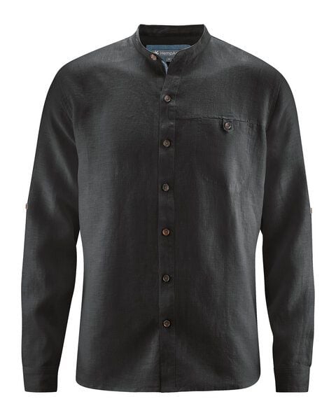 HempAge Stehkragen Freizeithemd aus 100% Hanf von HempAge