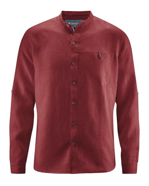 HempAge Stehkragen Freizeithemd aus 100% Hanf von HempAge