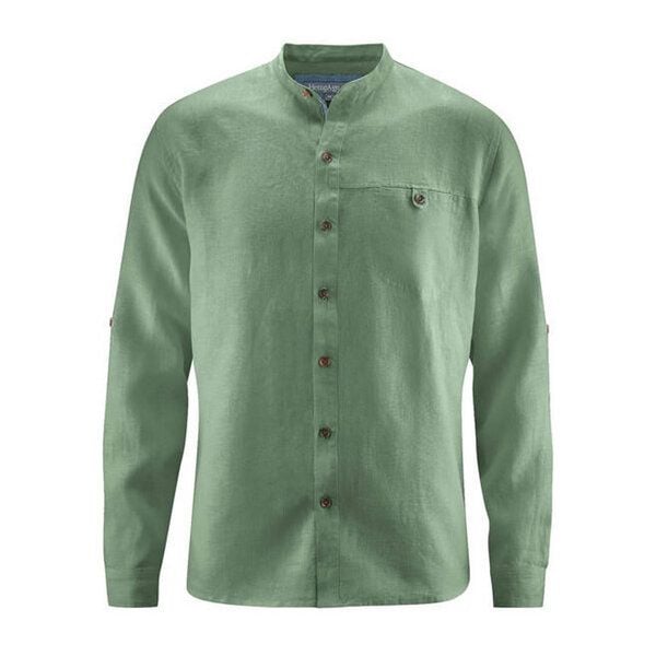 HempAge Stehkragen Freizeithemd aus 100% Hanf von HempAge