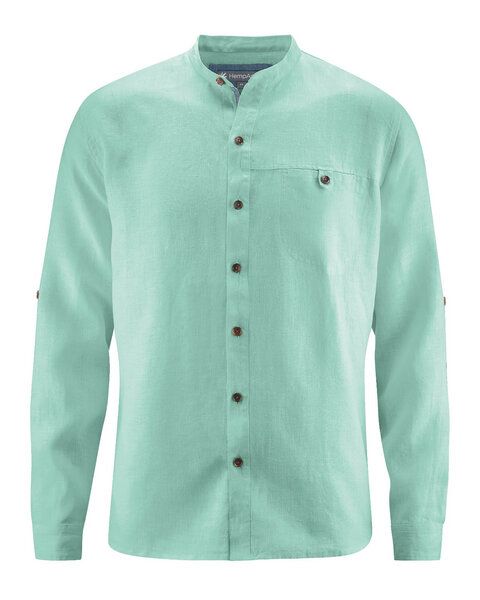 HempAge Stehkragen Freizeithemd aus 100% Hanf von HempAge