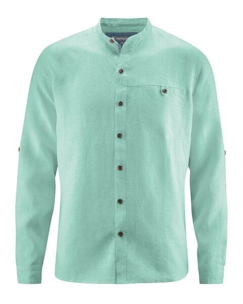 HempAge Stehkragen Freizeithemd aus 100% Hanf von HempAge
