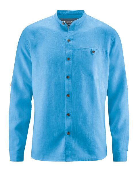 HempAge Stehkragen Freizeithemd aus 100% Hanf von HempAge