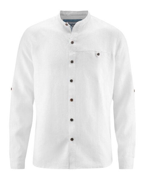 HempAge Stehkragen Freizeithemd aus 100% Hanf von HempAge